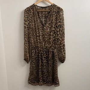 ⭐️GUC White House Black Market leopard dress